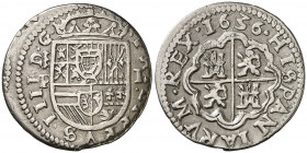 1636. Felipe IV. Segovia. P. 1 real. (AC. 790). Ex Colección Isabel de Trastámara 25/05/2017, nº 669. Muy rara. 2,93 g. MBC.
