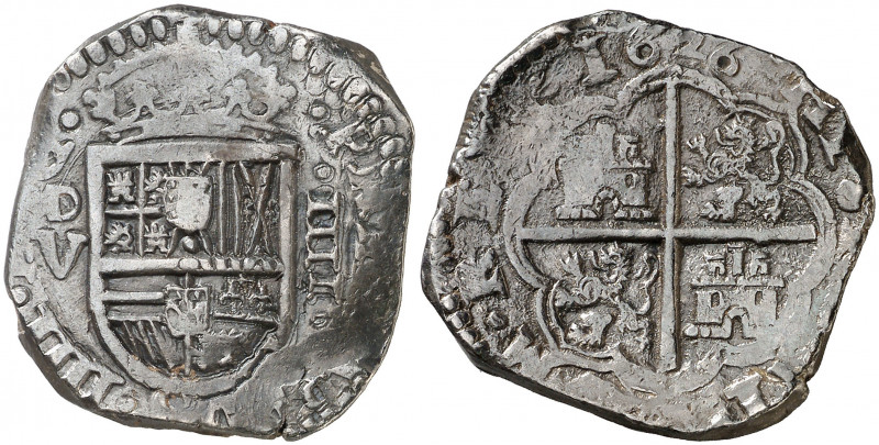1626. Felipe IV. MD (Madrid). V. 4 reales. (AC. 1016, mismo ejemplar). Ceca hori...