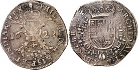 1623. Felipe IV. Amberes. 1 patagón. (Vti. 929) (Vanhoudt 645.AN). 27,05 g. MBC.