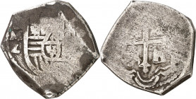 (1678-1698). Carlos II. México. L. 4 reales. (AC. tipo 91, marca RRR). Fecha no visible. Rarísima. 13,30 g. BC.