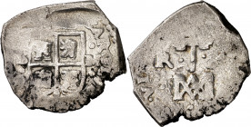 (1689-1698). Carlos II. Sevilla. M. 4 reales. (AC. tipo 99). Tipo "María". Valor: R-4. Rara. 10,60 g. BC+.