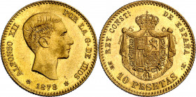 1878*1878. Alfonso XII. EMM. 10 pesetas. (AC. 65). 3,22 g. MBC+.