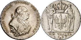 Alemania. Prusia. 1797. Federico Guillermo III. A (Berlín). 1 taler. (Kr. 367). AG. 22,12 g. EBC-.