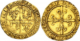 Francia. Francisco I (1515-1547). 1 ecu d'or au Dauphiné. (Fr. 354) (D. 782). AU. 3,36 g. MBC+.