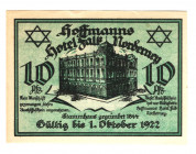 Germany - Weimar Republic Norderney 10 Pfennig 1922 
Jewish star; UNC