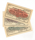 Germany - Weimar Republic 1/200-1/10-1/4 Dollars 1923 
P# 148-149; UNC