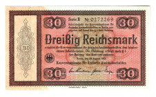 Germany - Third Reich 30 Reichsmark 1933 
P# 201; # 0272269; Rare value; UNC