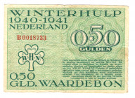 Germany - Third Reich Nederland Winterhelp 0,5 Gulden 1940 - 1941 Green Color
P# NL; Very rare; VF