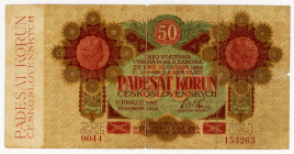 Czechoslovakia 50 Korun 1919 
P# 10a; N# 218572; # 0044 153263; F-VF