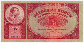 Czechoslovakia 50 Korun 1929 Specimen
P# 22s; N# 285771; # Ta 929711; AUNC-
