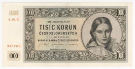 Czechoslovakia 1000 Korun 1945 
P# 74a; N# 207311; # S. 06 E 337705; XF+