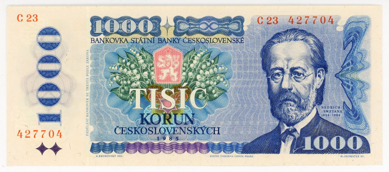 Czechoslovakia 1000 Korun 1985 
P# 98; N# 206227; # C23 427704; UNC