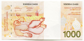 Belgium 1000 Francs 1997 (ND)
P# 150a; N# 206000; # 53200413400; UNC