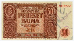 Croatia 50 Kuna 1941 
P# 1a; N# 213167; # N01977756; UNC