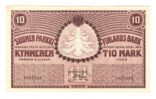 Finland 10 Markkaa 1909 
P# 10; N# 205572; # 7800908; Grand Duchy Issue; UNC