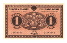 Finland 1 Mark 1916 
P# 19G; # 24483482; UNC