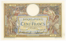 France 100 Francs Luc Olivier Merson 1915 
P# 71a; N# 206031; # A.3047 118; XF+, Crispy