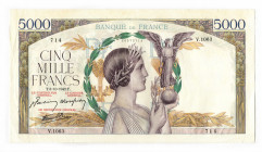France 5000 Francs 1942 
P# 97c; N# 205591; # 26570714; AUNC