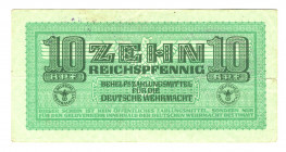 Greece German Occupation 10 Reichspfennig 1942 
P# M21; Ro# ZWK-107; Very rare; VF