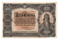 Hungary 1000 Korona 1920 
P# 66; N# 204381; # 638892;Large size; VF-XF
