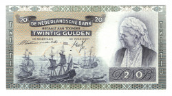 Netherlands 20 Gulden 1941 
P# 54; N# 205982; # KG 102757;UNC