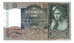 Netherlands 10 Gulden 1942 
P# 56b; N# 205981; # 4 BT004875;UNC