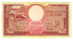 Indonesia 50 Rupian 1957 
P# 50; AUNC