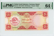 United Arab Emirates 50 Dirhams 1973 (ND) PMG 64 EPQ
P# 4a; N# 241941; # 3D826486