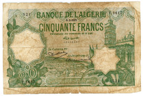 Algeria 50 Francs 1920 - 1937
P# 80; N# 231832; # T1617; F