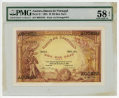 Azores 10 Mil Reis 1905 PMG 58
P# 11; N# 220391; # H03726; Overprint on Potugal # 81