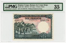 Belgian Congo 10 Francs 1948 - 1952 PMG 35
P# 14E; N# 259106; # A/N 991778