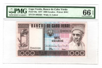Cabo Verde 1000 Escudos 1977 PMG 66 EPQ
P# 56a; N# 230583; # 985520; UNC