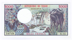 Chad 1000 Francs 1980 
P# 7; N# 205129; # 033818719; UNC
