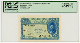 Egypt 10 Piastres 1944 - 1946(ND) PCGS 
P# 168a; N# 220401; # R/4 830358