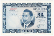 Equatorial Guinea 1000 Mil 1969 
P# 3; N# 220927; # 0303967; UNC