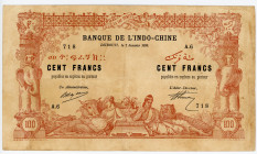 French Somaliland 100 Francs 1920 
P# 5; N# 259646; # A.6 718; F+/VF-