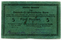 German East Africa 5 Rupien 1916 
P# 36e; N# 209576; # G 73972; VF-XF
