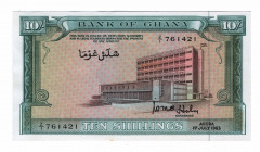Ghana 10 Shillings 1963 
P# 1d; N# 235362; # 761421;UNC