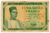 Mali 5000 Francs 1960 
P# 5; N# 271536; #C15 019173; VG