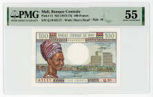 Mali 100 Francs 1972 - 1973 (ND) PMG 55
P# 11; N# 259577; # Q.10 05117