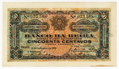 Mozambique 50 Centavos 1919 
P# R3b; N# 203800; # 073,568; AUNC
