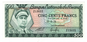 Rwanda 500 Francs 1974 
P# 11; N# 227625; # Z 13653; UNC