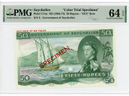Seychelles 50 Rupees 1968 - 1973 (ND) PMG 64 Color Trial Specimen
P# 17cts; N# 257928