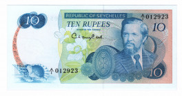 Seychelles 10 Rupees 1976 (ND)
P# 19; N# 277668; # 012923; UNC