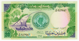 Sudan 20 Pounds 1985 (ND)
P# 35; N# 286947; # F/41 527647; UNC