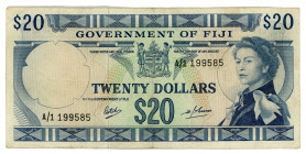 Fiji 20 Dollars 1969 (ND)
P# 63a; #A/1 199585; VF