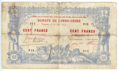 New Caledonia 100 Francs 1914 
P# 17; N# 215416; # F.13 311; F+/VF-