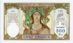New Caledonia 100 Francs 1937 - 1967 (ND) Specimen
P# 42ds; N# 299016; # 00000000; UNC