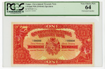 Tonga 1 Pound 1940 - 1966 (ND) Specimen PCGS 64
P# 11s; N# 304557; # C/1 00000