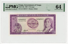 Tonga 5 Paanga 1967 PMG 64
P# 16a; # A/1 034717